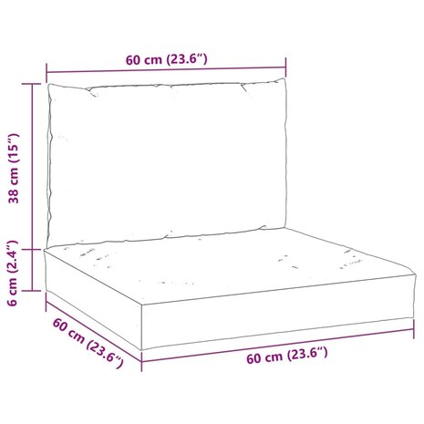 Palletkussens 2 st stof rood 10