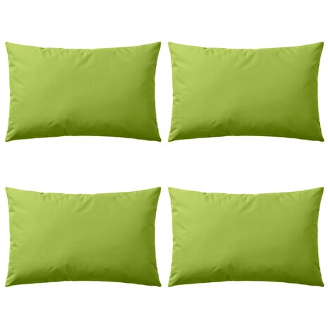 Buitenkussens 60x40 cm appeltjesgroen 4 st 1