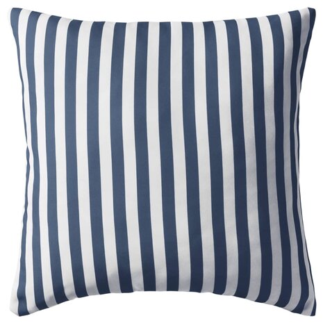 Buitenkussens 45x45 cm gestreept marineblauw 4 st 2