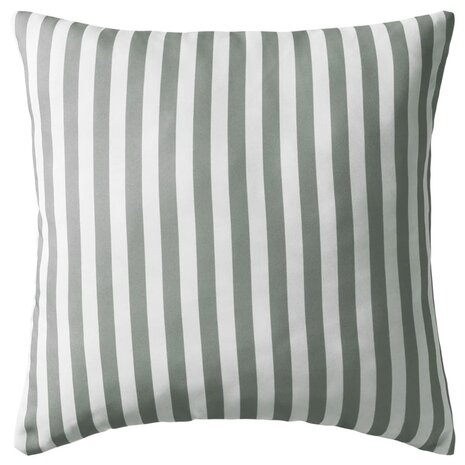 Buitenkussens 45x45 cm gestreept grijs 2 st 2