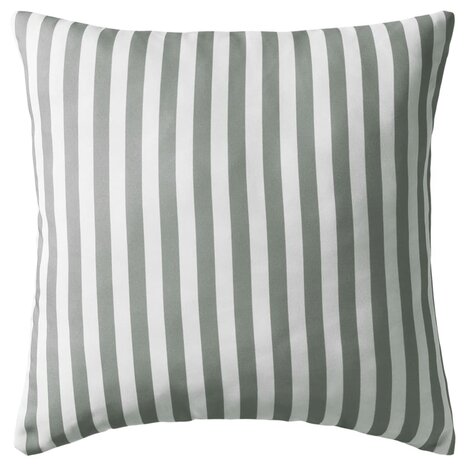 Buitenkussens 45x45 cm gestreept grijs 4 st 2