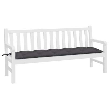 Tuinbankkussen 180x50x7 cm oxford stof antracietkleurig 3