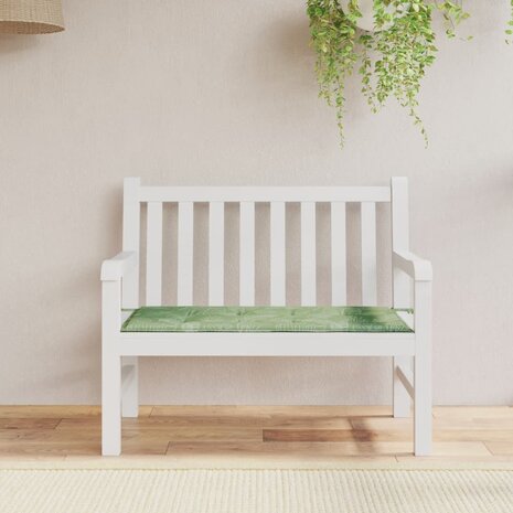 Tuinbankkussen 100x50x3 cm oxford stof bladpatroon 1
