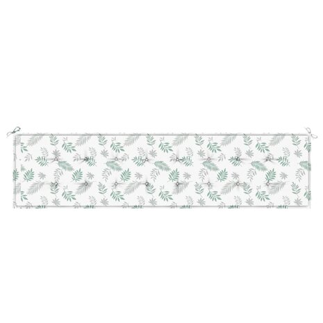 Tuinbankkussen bladpatroon 200x50x3 cm stof 4