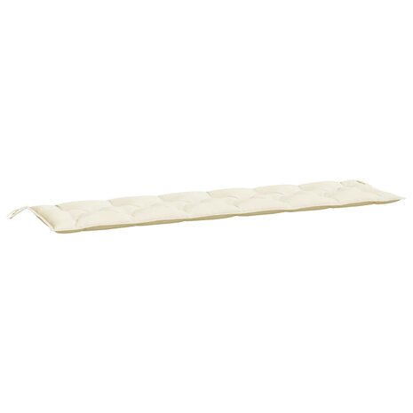 Tuinbankkussen 200x50x7 cm oxford stof crèmekleurig 2