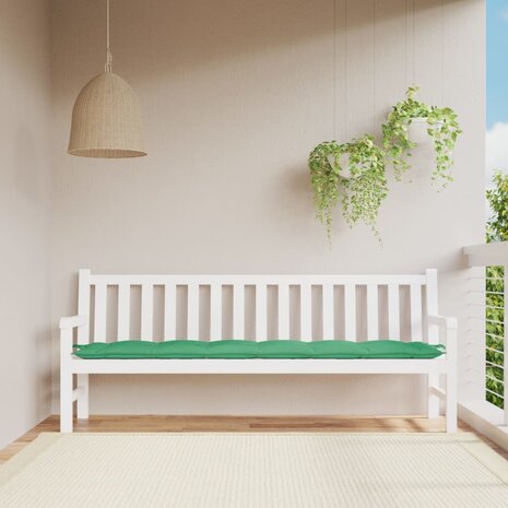 Tuinbankkussen 200x50x7 cm stof groen 1