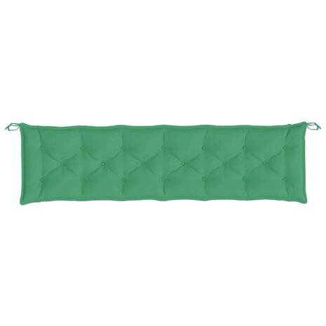 Tuinbankkussen 200x50x7 cm stof groen 4