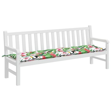 Tuinbankkussen 200x50x7 cm stof meerkleurig 3