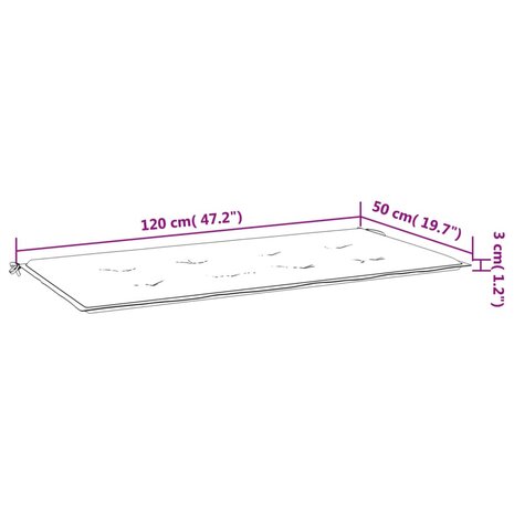 Tuinbankkussen 120x50x3 cm oxford stof antracietkleurig 7