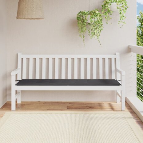 Tuinbankkussen 180x50x3 cm oxford stof antracietkleurig 1
