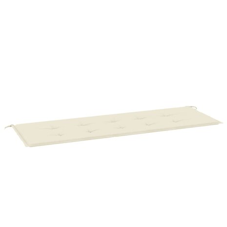 Tuinbankkussen 150x50x3 cm oxford stof crèmekleurig 2