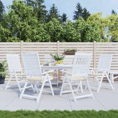Tuinstoelkussens 6 st 40x40x3 cm oxford stof crèmekleurig 1