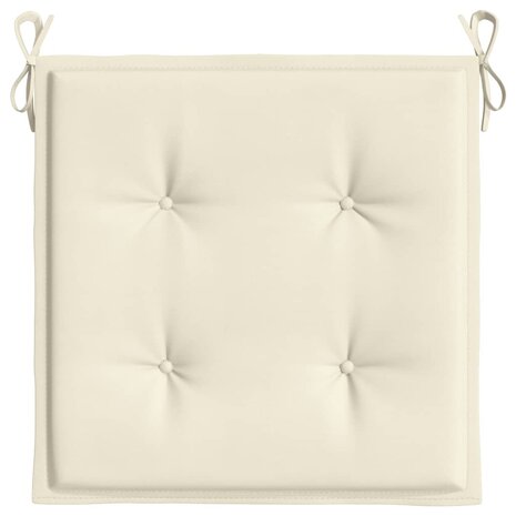 Tuinstoelkussens 6 st 40x40x3 cm oxford stof crèmekleurig 5