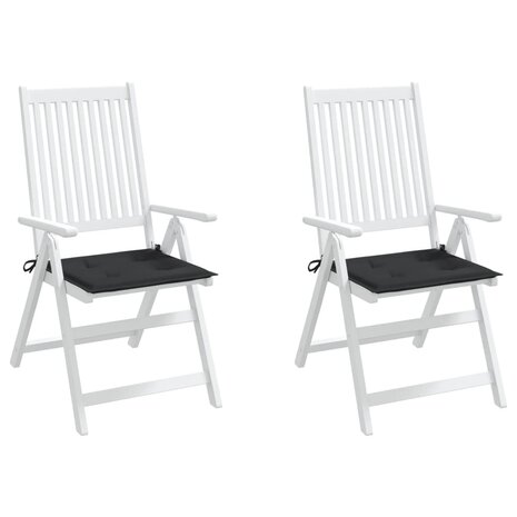 Tuinstoelkussens 2 st 40x40x3 cm oxford stof zwart 4