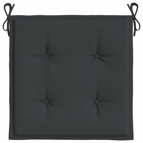Tuinstoelkussens 2 st 40x40x3 cm oxford stof zwart 5