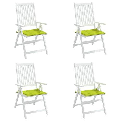 Tuinstoelkussens 4 st 40x40x3 cm oxford stof felgroen 4