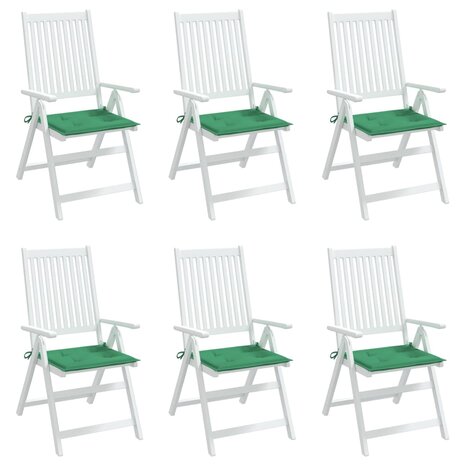 Tuinstoelkussens 6 st 50x50x3 cm oxford stof groen 4