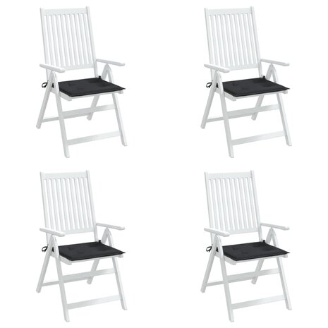 Tuinstoelkussens 4 st 50x50x3 cm oxford stof zwart 4