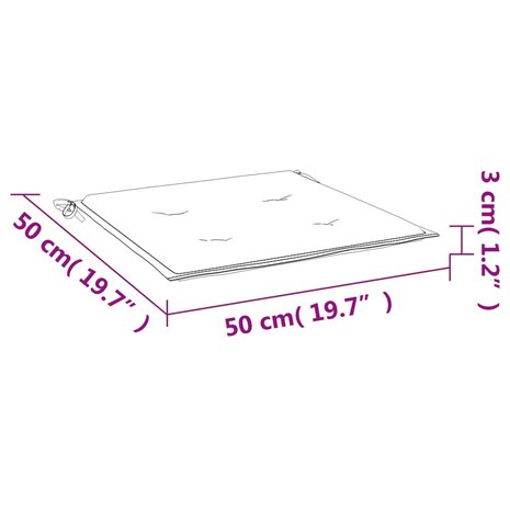 Tuinstoelkussens 2 st 50x50x3 cm oxford stof wijnrood 8