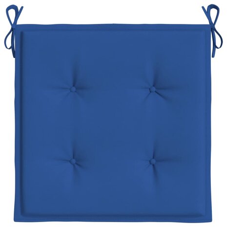 Tuinstoelkussens 2 st 50x50x3 cm oxford stof koningsblauw 5