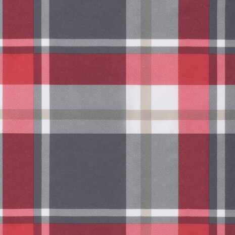 Tuinstoelkussens 4 st 50x50x3 cm oxford stof ruitpatroon rood 7