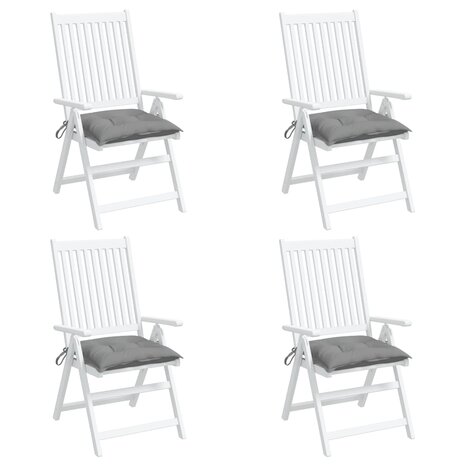 Stoelkussens 4 st 40x40x7 cm oxford stof grijs 3