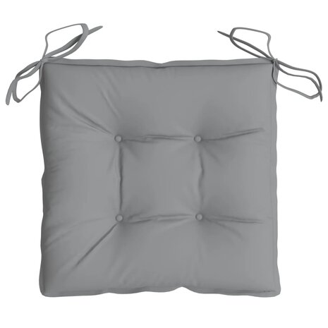 Stoelkussens 4 st 40x40x7 cm oxford stof grijs 5