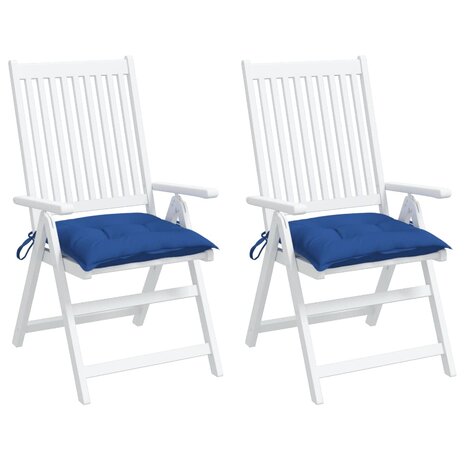 Stoelkussens 2 st 40x40x7 cm oxford stof blauw 3
