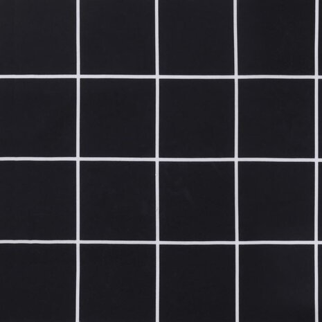 Stoelkussens 2 st ruitpatroon 40x40x7 cm stof zwart 7