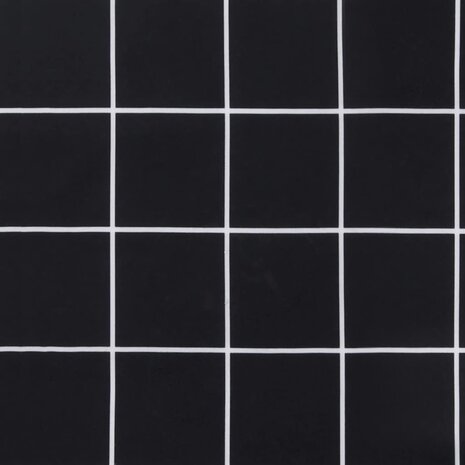 Stoelkussens 4 st ruitpatroon 40x40x7 cm stof zwart 7