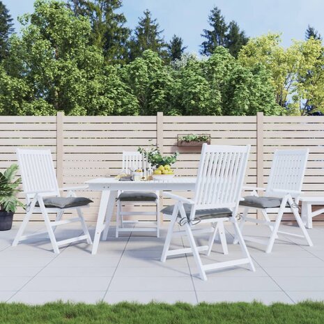 Stoelkussens 4 st 50x50x7 cm oxford stof grijs 1