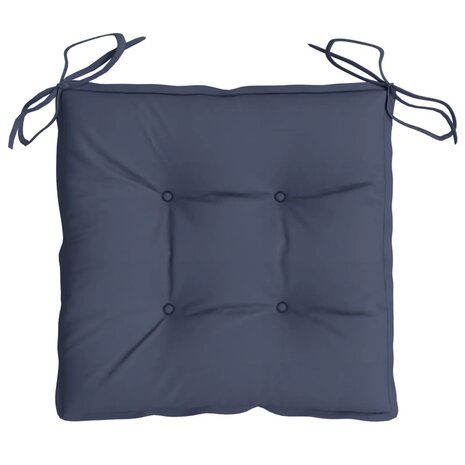 Stoelkussens 2 st 40x40x7 cm oxford stof marineblauw 5