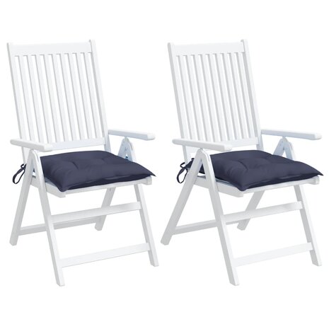 Stoelkussens 2 st 50x50x7 cm oxford stof marineblauw 3
