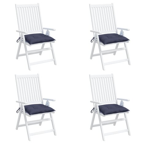 Stoelkussens 4 st 50x50x7 cm oxford stof marineblauw 3