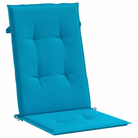 Tuinstoelkussens 4 st hoge rug 120x50x3 cm stof blauw 4