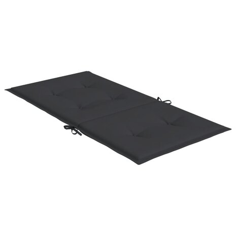 Tuinstoelkussens lage rug 2 st 100x50x3 cm oxford stof zwart 5