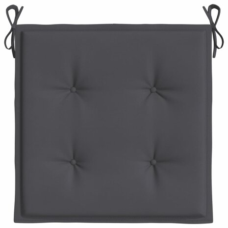 Tuinstoelkussens 4 st 40x40x3 cm oxford stof antracietkleurig 5