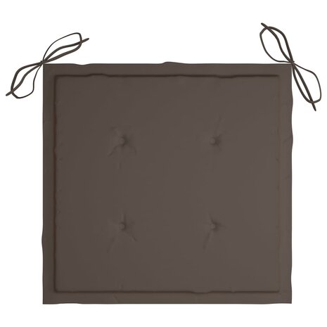 Tuinstoelkussens 4 st 40x40x3 cm oxford stof taupe 3