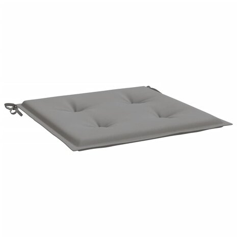 Tuinstoelkussens 2 st 50x50x3 cm stof grijs 3