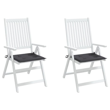 Tuinstoelkussens 2 st 50x50x3 cm oxford stof antracietkleurig 4