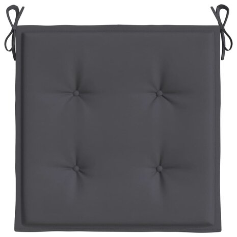 Tuinstoelkussens 2 st 50x50x3 cm oxford stof antracietkleurig 5