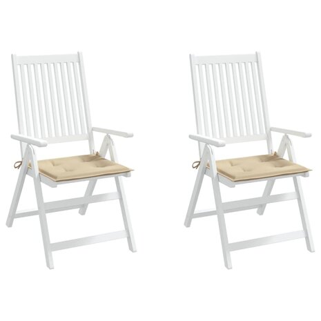 Tuinstoelkussens 2 st 50x50x3 cm oxford stof beige 4