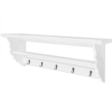 Kapstok barokstijl MDF wit 1