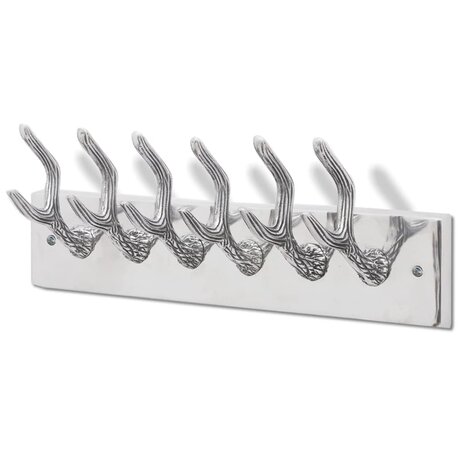 Kapstokken 2 st aluminium zilverkleurig 3