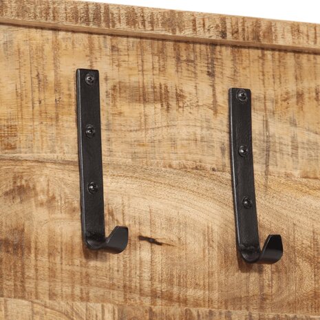 Wandkapstok met 5 haken massief mangohout 5