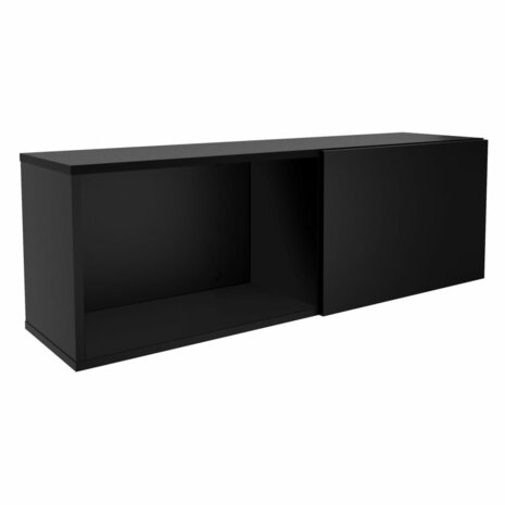 FMD Wandkapstok met vak 99,1x27,2x33cm zwart 1