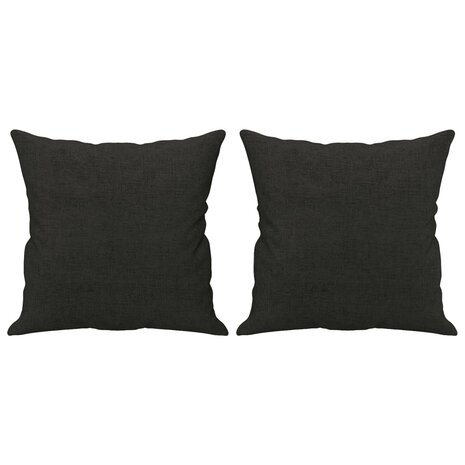 Sierkussens 2 st 40x40 cm stof zwart 2