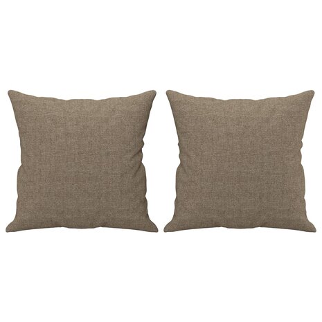 Sierkussens 2 st 40x40 cm stof taupe 2