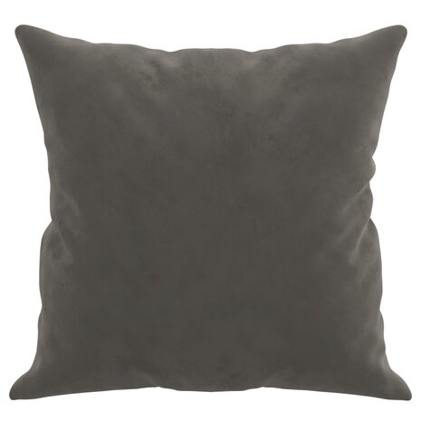 Sierkussens 2 st 40x40 cm fluweel donkergrijs 4
