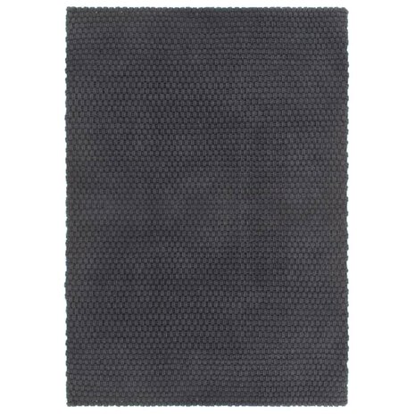 Vloerkleed rechthoekig 80x160 cm katoen antracietkleurig 1
